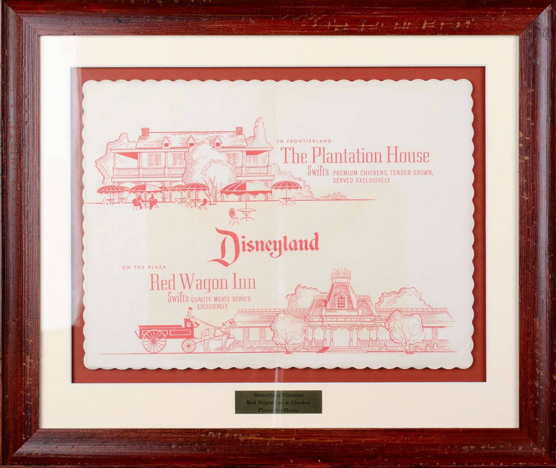 Disneyland Placemat Red Wagon Inn & Chicken Plantation House